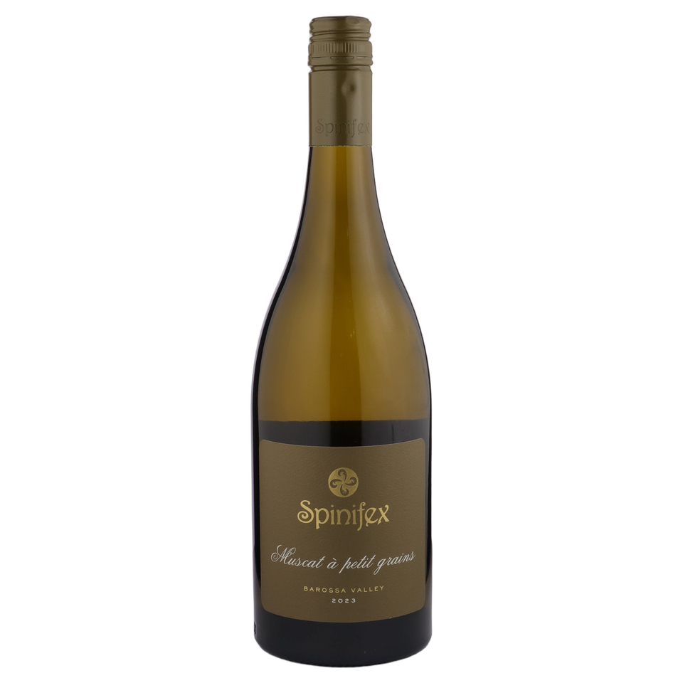 A bottle of 2023 Spinifex Muscat à petits grains 750ml White Wine
