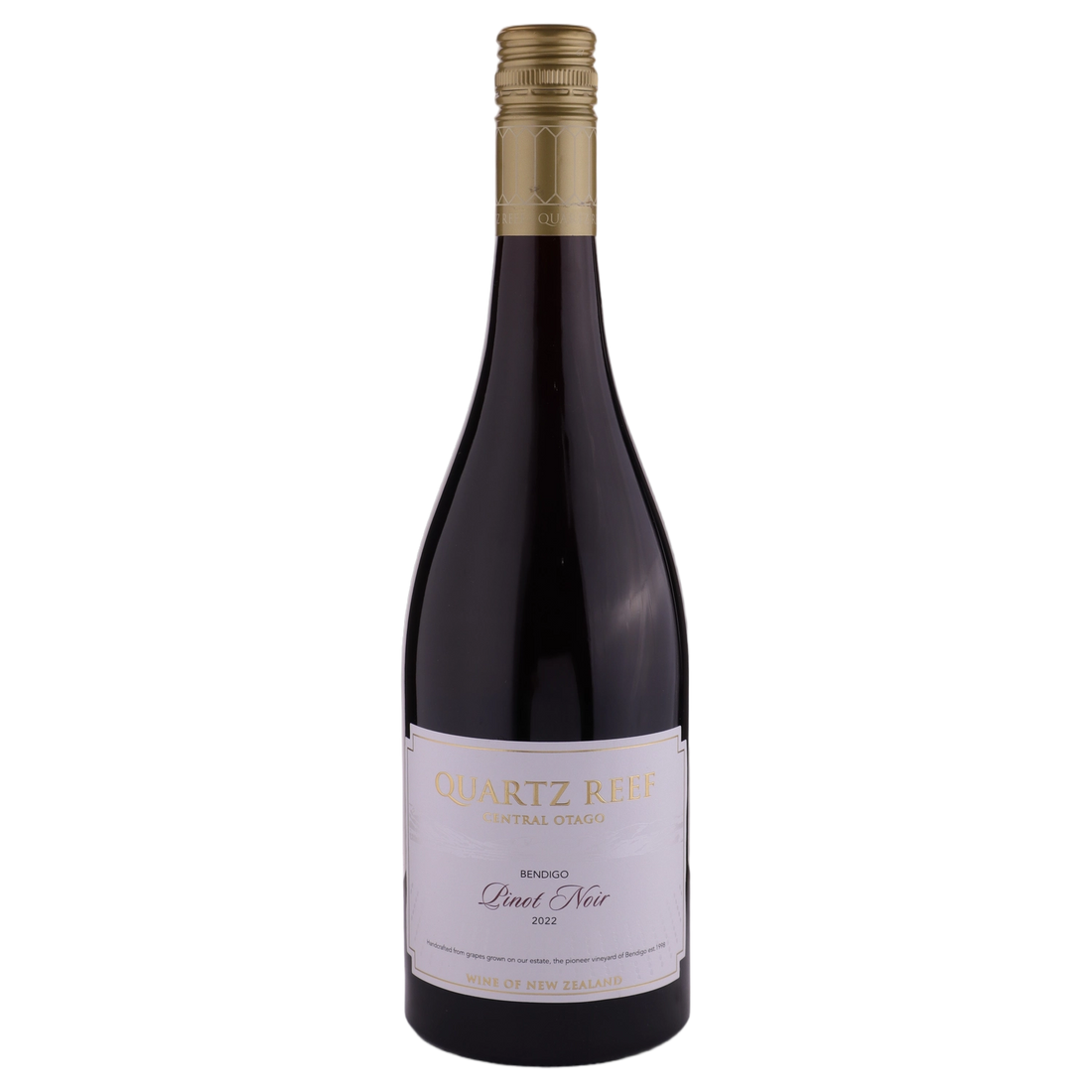 A bottle of 2022 Quartz Reef Pinot Noir 750ml Red Wine
