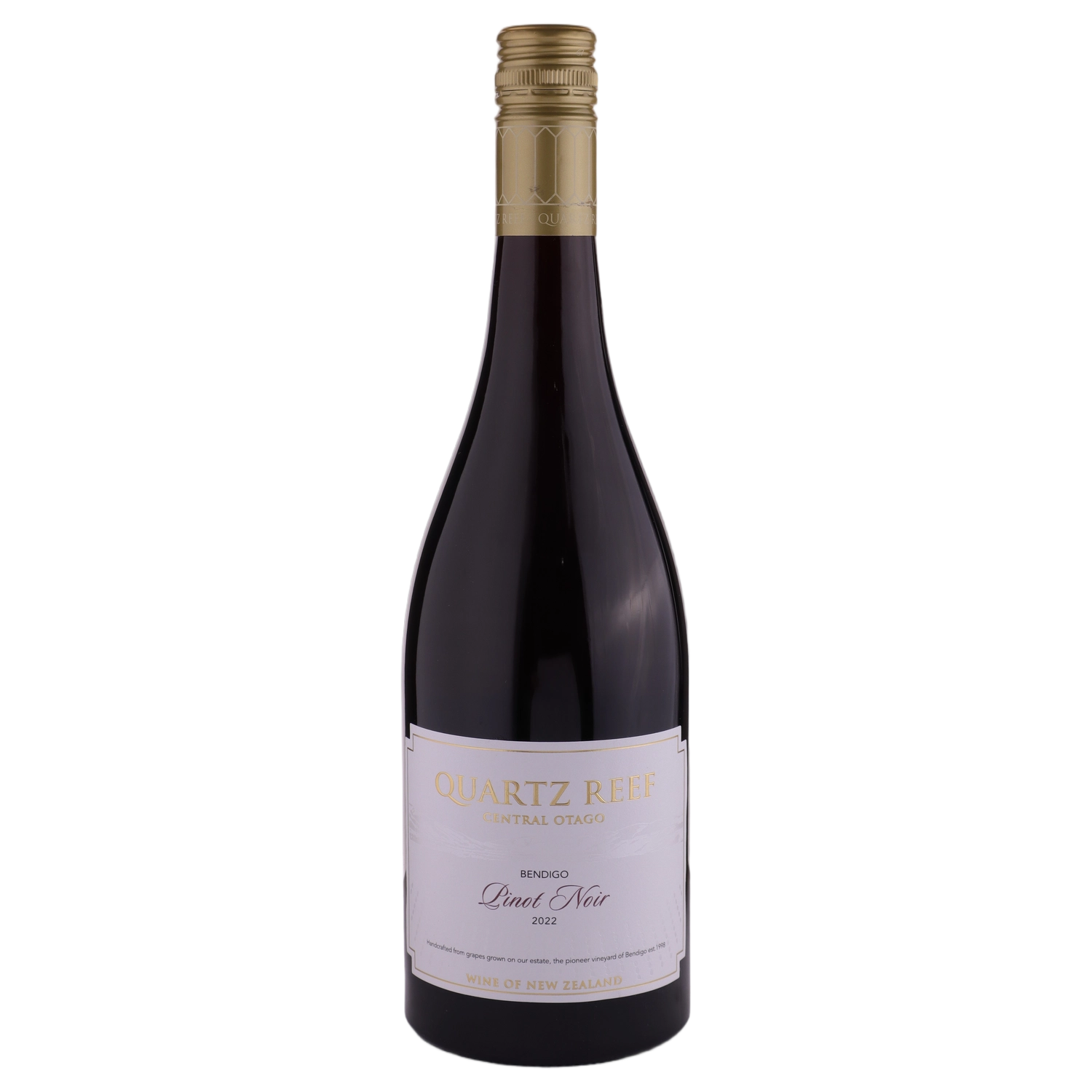A bottle of 2022 Quartz Reef Pinot Noir 750ml Red Wine
