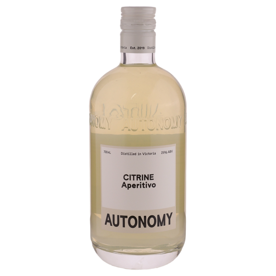 A bottle of Autonomy Bitter Limoncello 25% 700ml