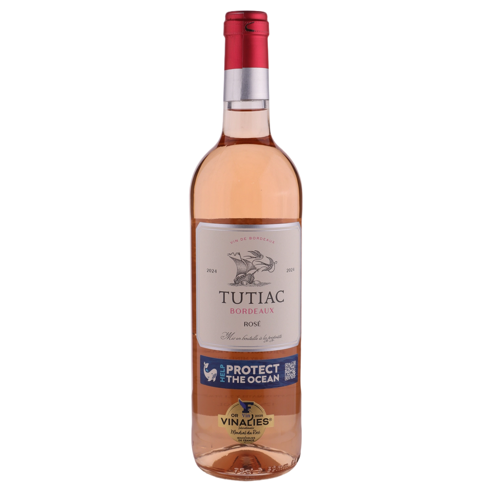 A bottle of 2022 Tutiac Rosé Bordeaux Rosé 12.5% 750ml Rose Wine