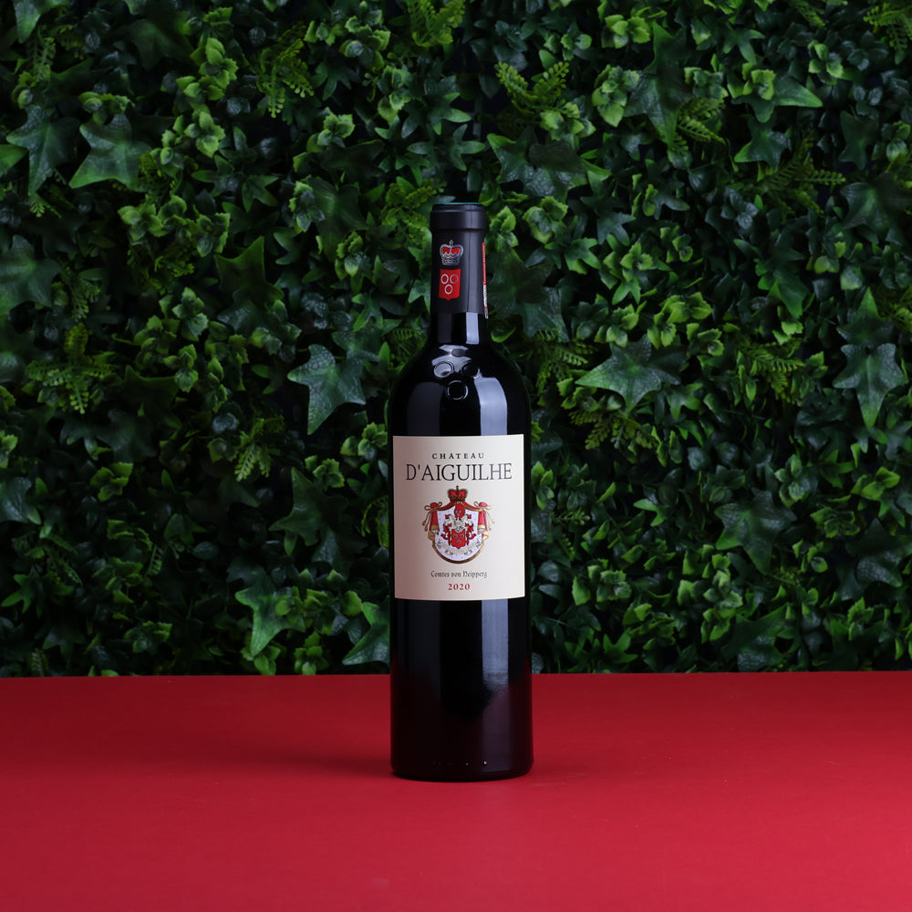 A bottle of 2020 Chateau D Aiguilhe 750ml Red Wine