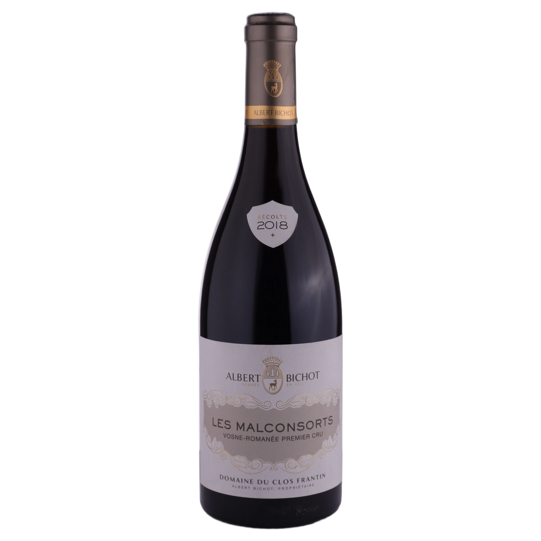 A bottle of 2018 A Bichot VR 1er Malconsorts Burgundy 750ml Red Wine