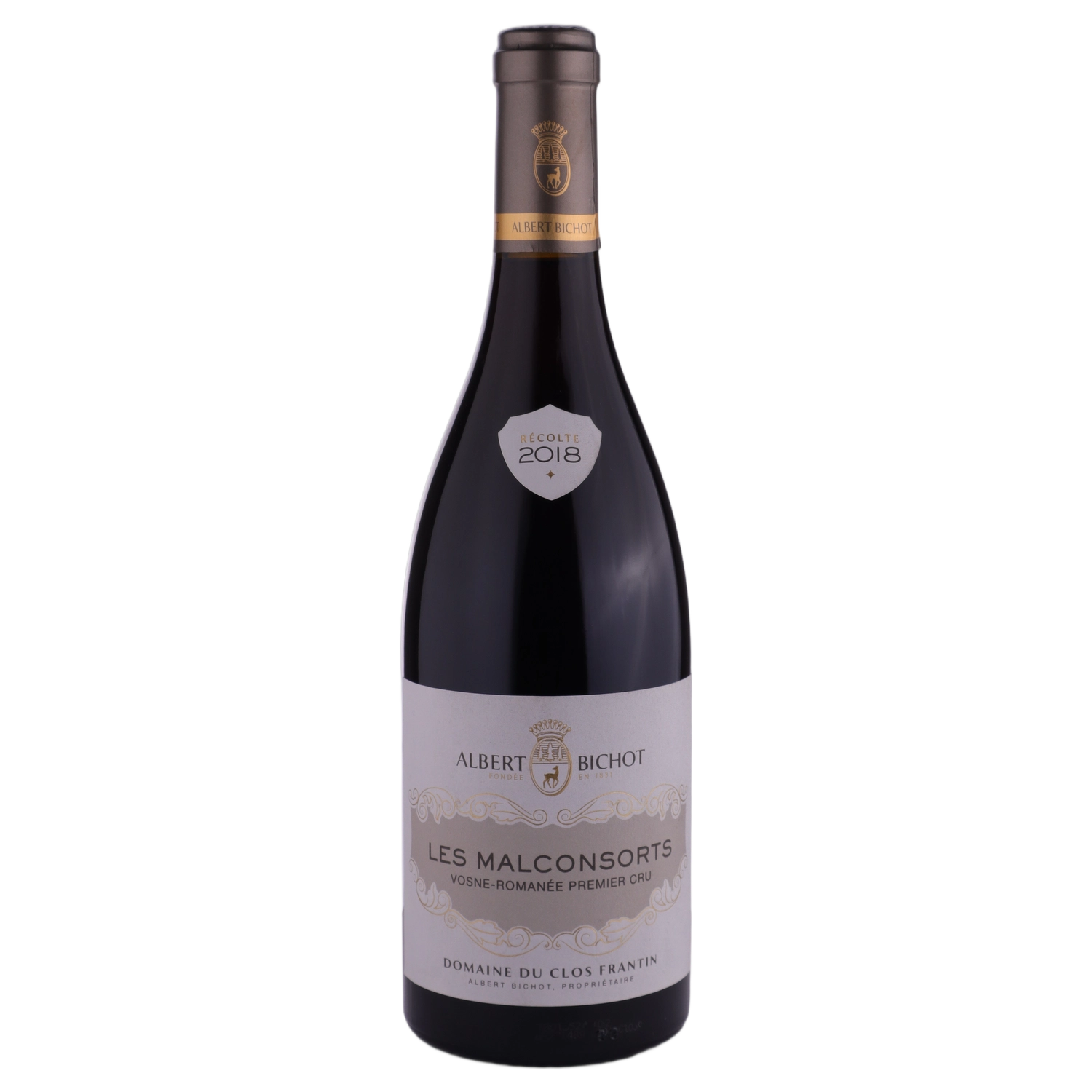 A bottle of 2018 A Bichot VR 1er Malconsorts Burgundy 750ml Red Wine