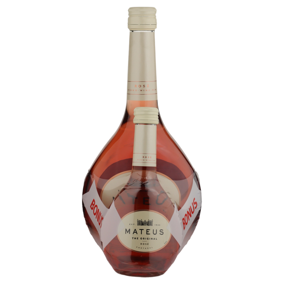 A bottle of NV Mateus Rose Original KANGA Portugal 937ml Rose Wine