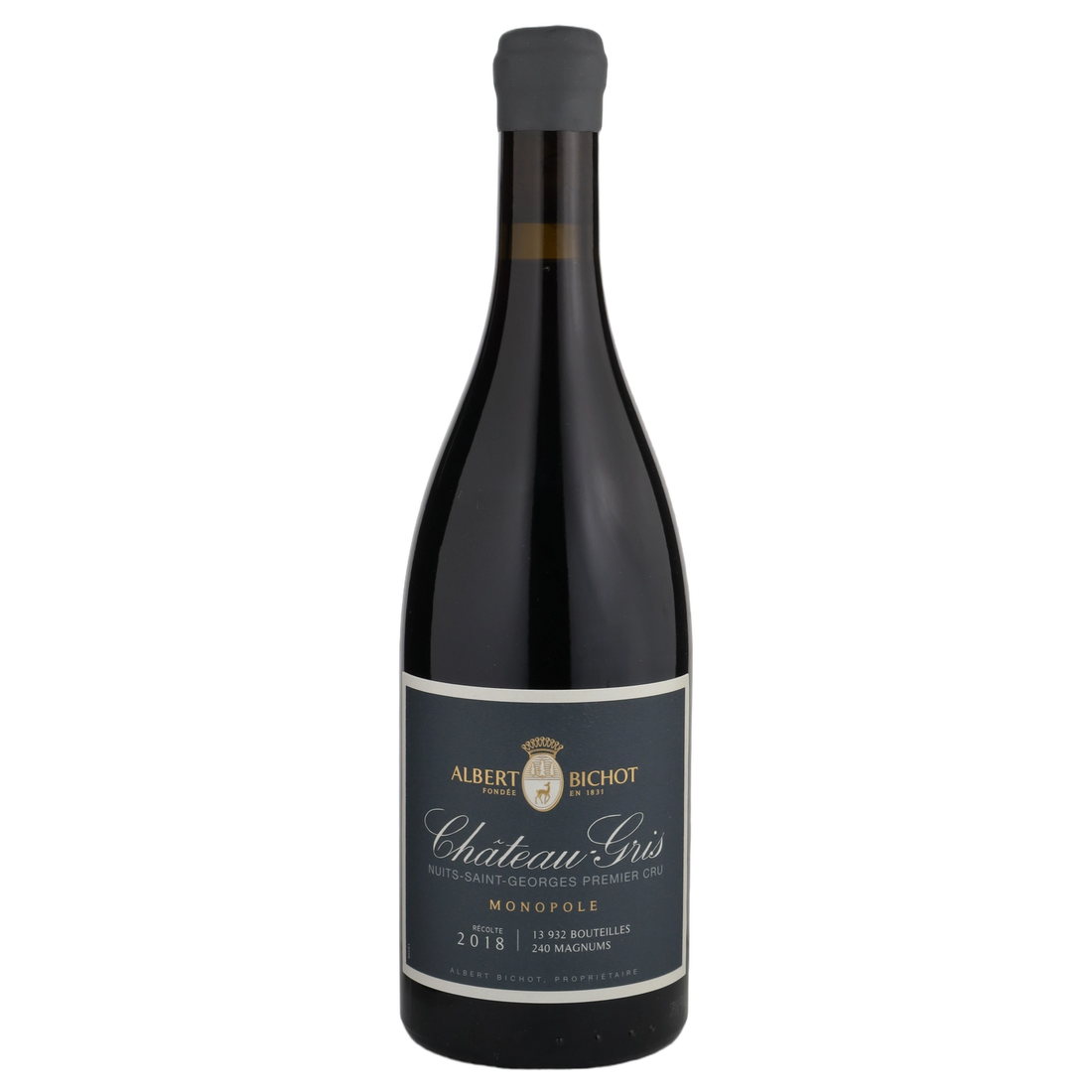 A bottle of Albert Bichot Nuit St Georges 1er Ch Gris Burgundy 2018 750ml Red Wine