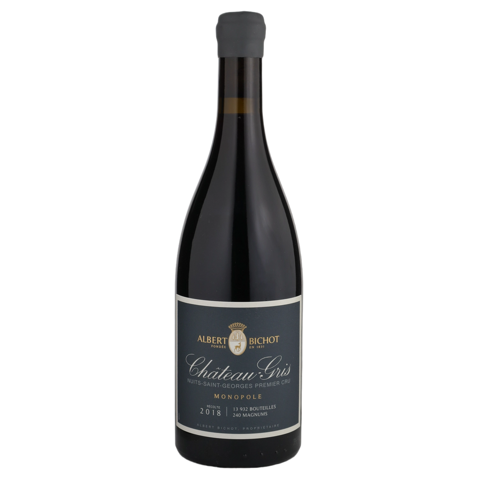 A bottle of Albert Bichot Nuit St Georges 1er Ch Gris Burgundy 2018 750ml Red Wine