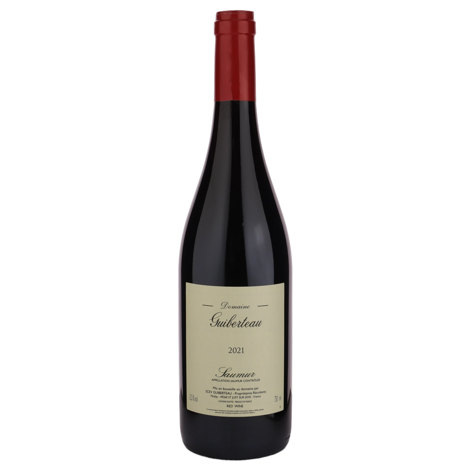 A bottle of Domaine Guiberteau Saumur Rouge 2021 750ml Red Wine