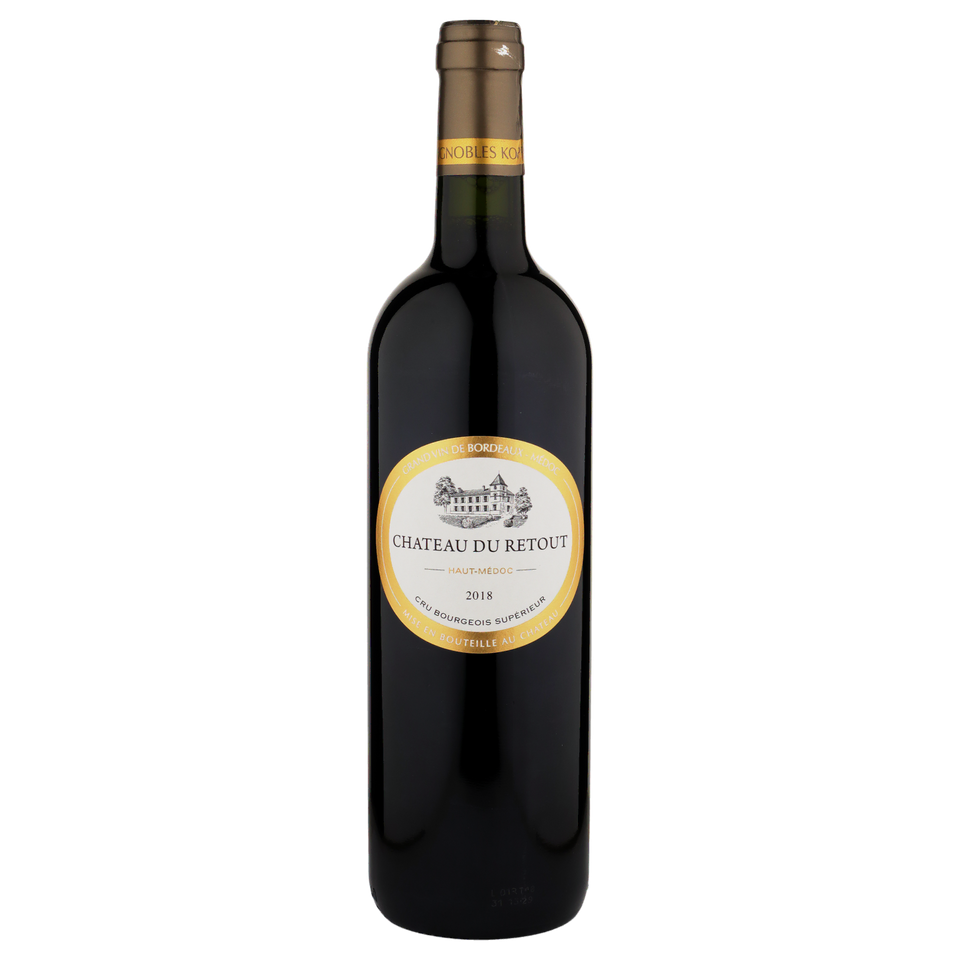 A bottle of Château Retout Cru Bourgeois Haut Médoc 2018 750ml Red Wine