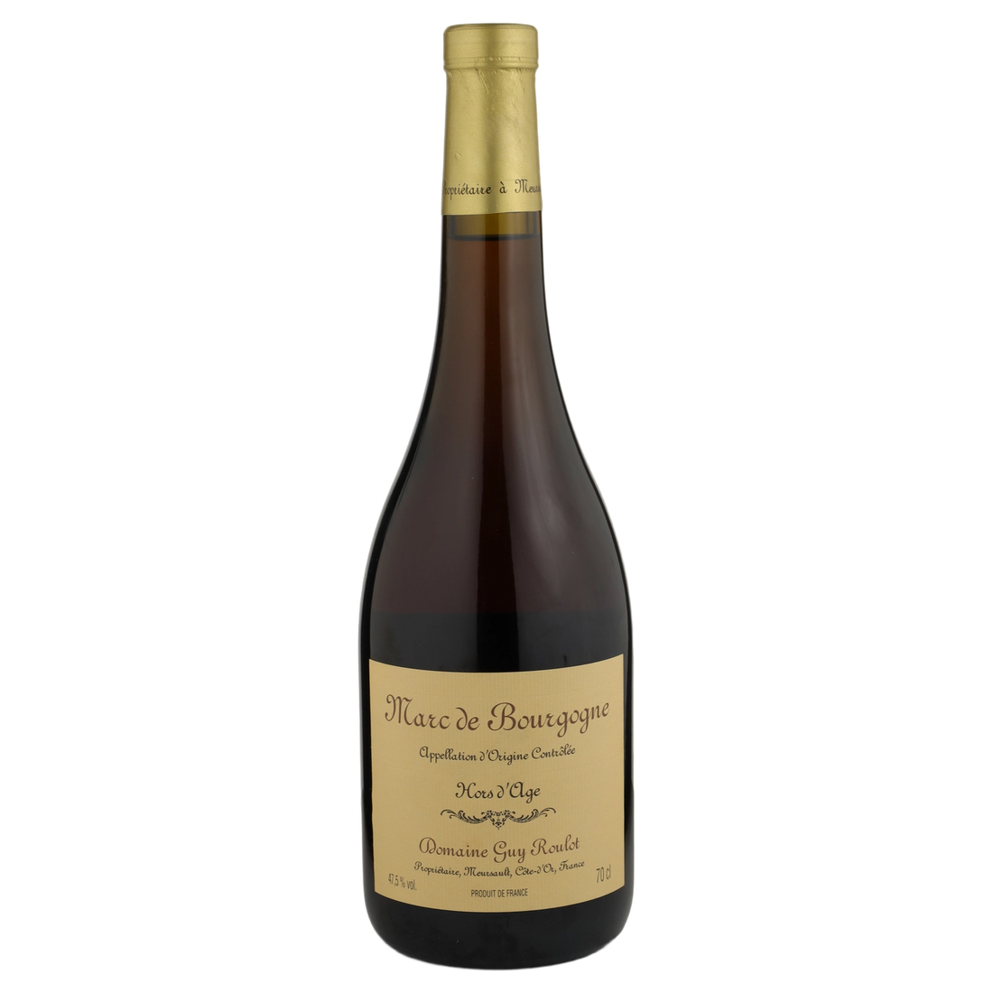 A bottle of Les Fruits du Roulot Marc de Bourgogne 750ml