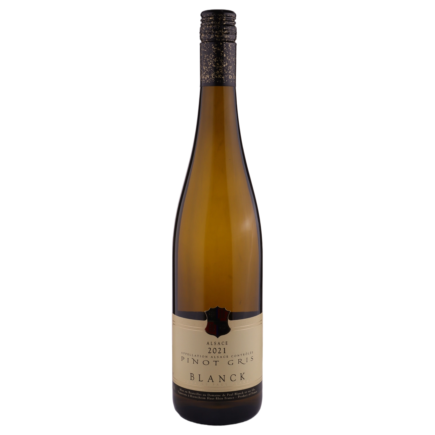 A bottle of 2021 Paul Blanck Pinot Gris Alsace 750ml White Wine