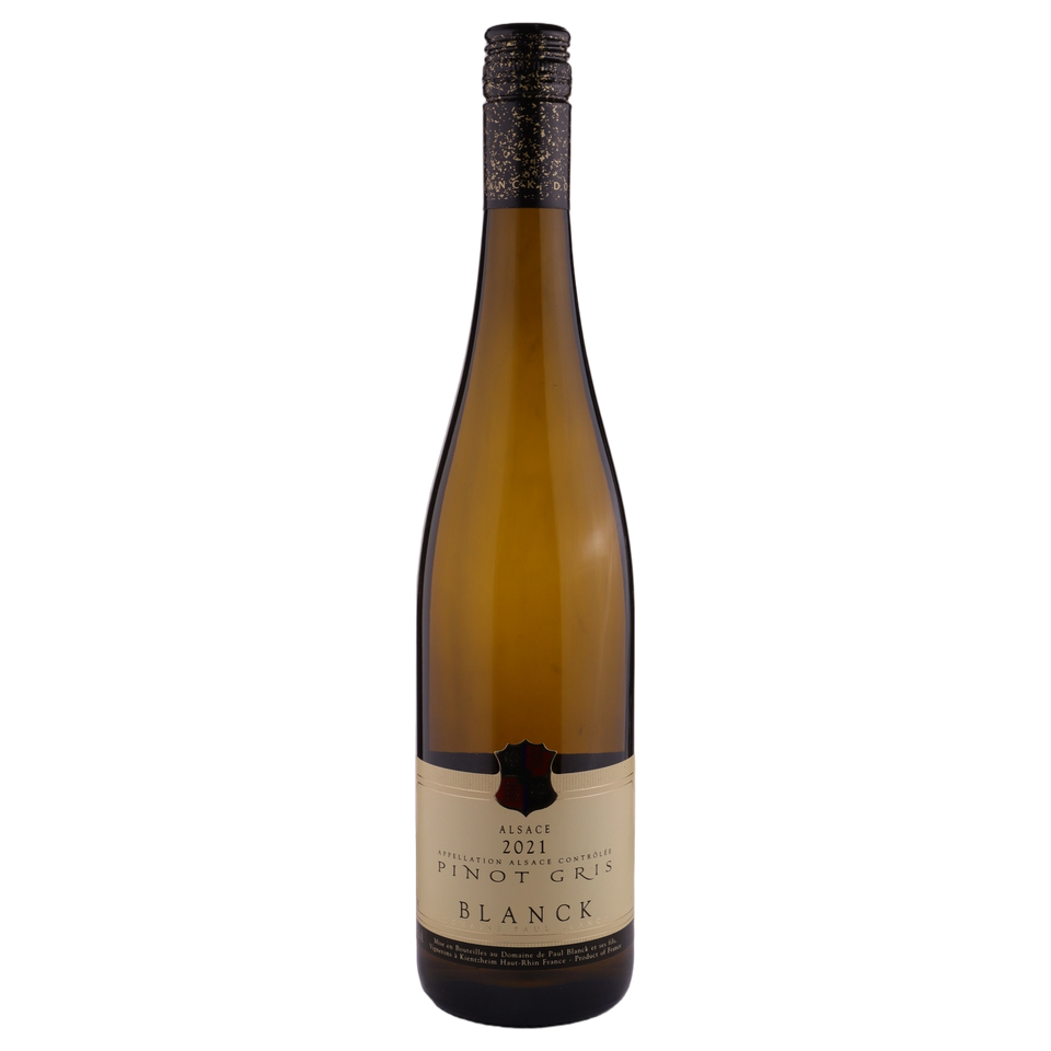 A bottle of 2021 Paul Blanck Pinot Gris Alsace 750ml White Wine