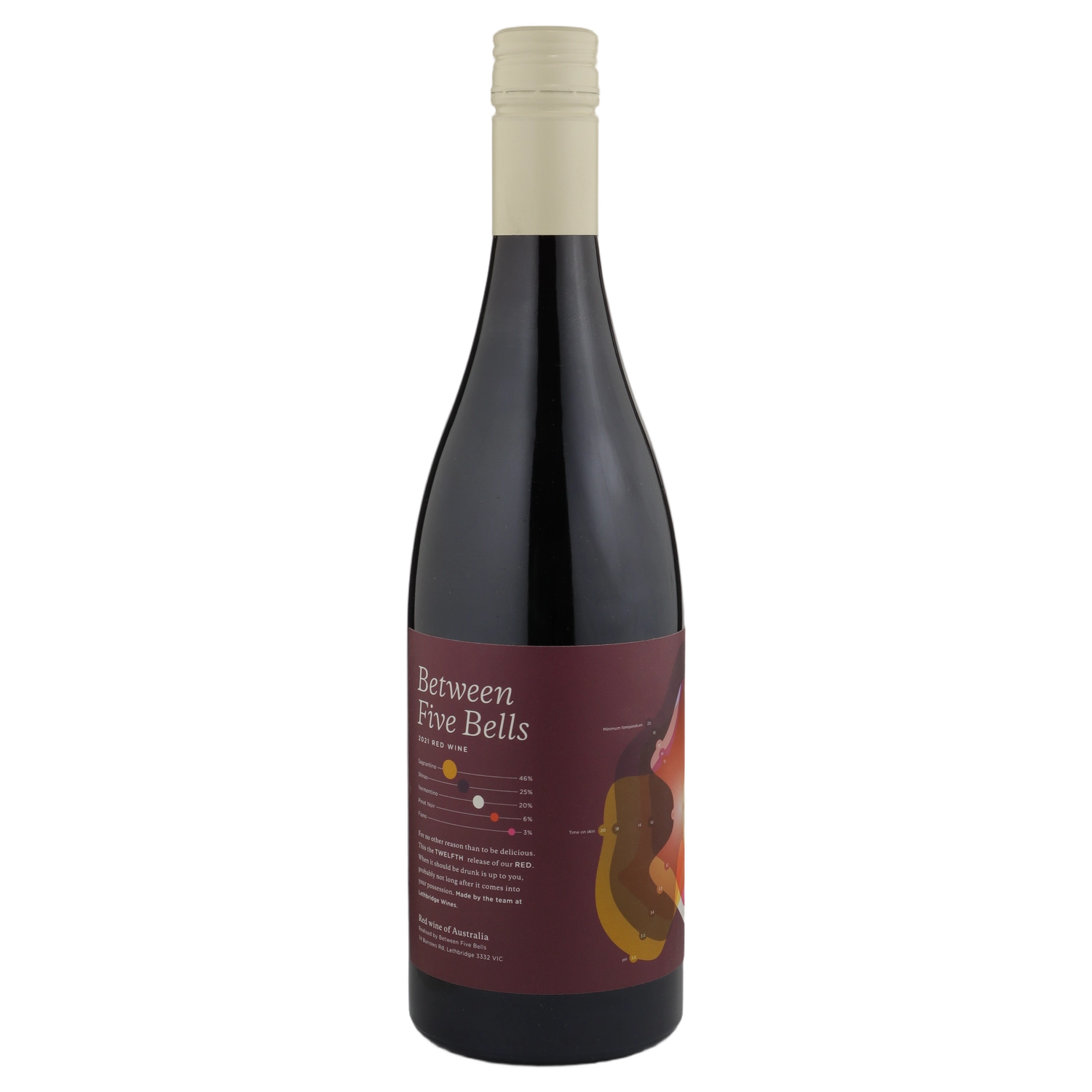 A bottle of Lethbridge Between Five Bells Red 2021 750ml Red Wine