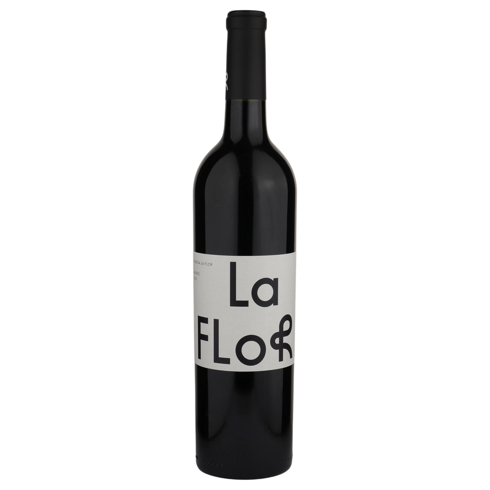 A bottle of 2022 Pulenta La Flor Malbec 750ml Red Wine