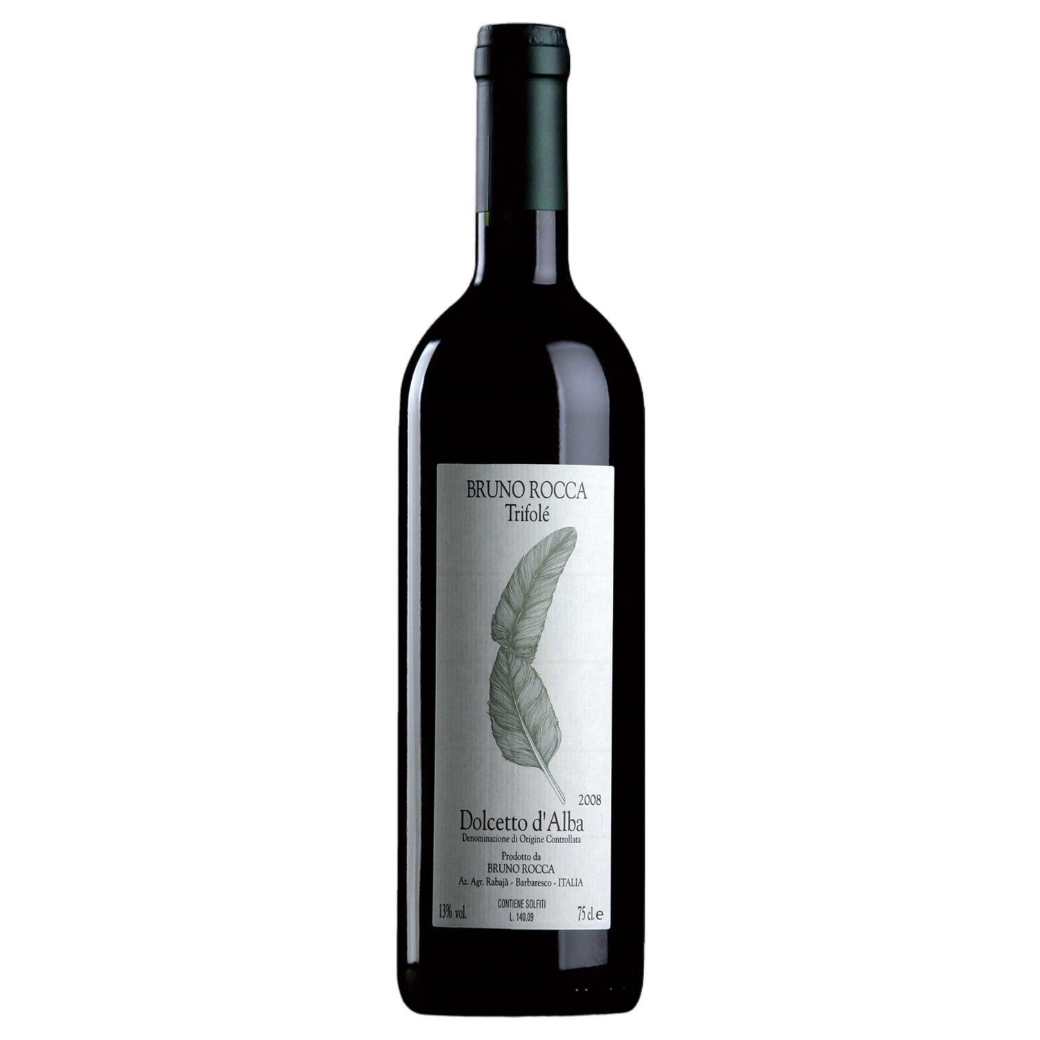 A bottle of 2023 Bruno Rocca Dolcetto d'Alba Trifole 750ml Red Wine
