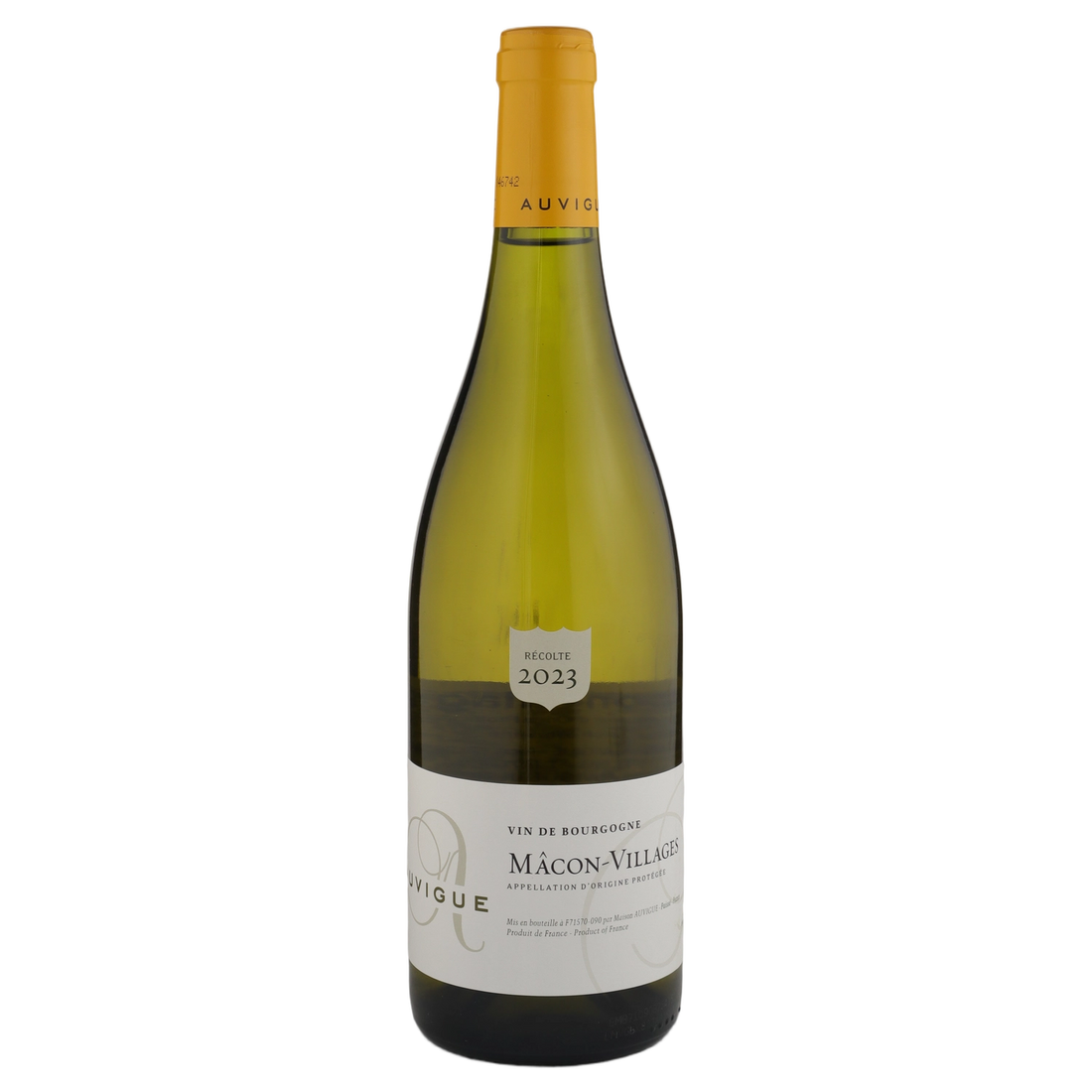A bottle of Domaine Auvigue Macon Vill Moulin Du Pont 2023 750ml White Wine