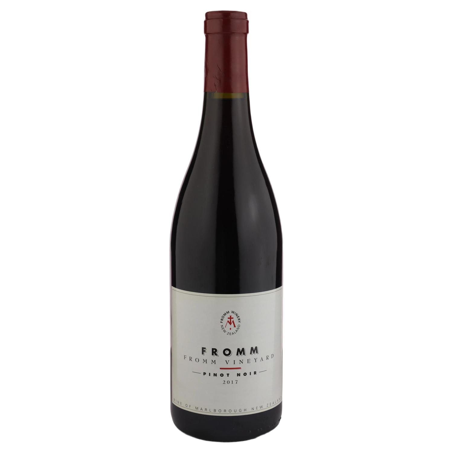 A bottle of 2017 Fromm Vineyard Pinot Noir 750ml Red Wine