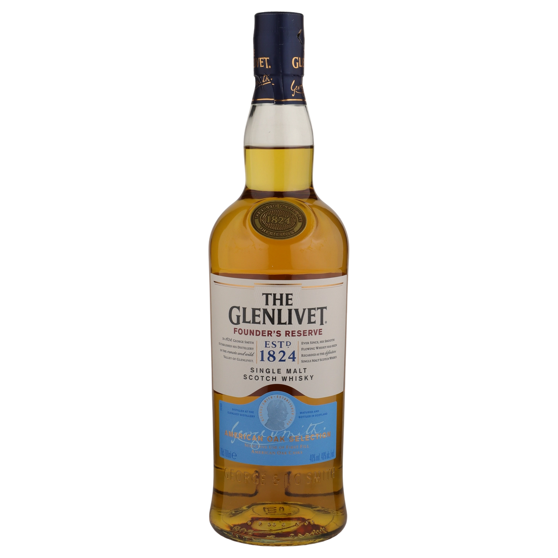A bottle of NV The Glenlivet Founder's Reserve Single Malt Scotch Whisky 700ml