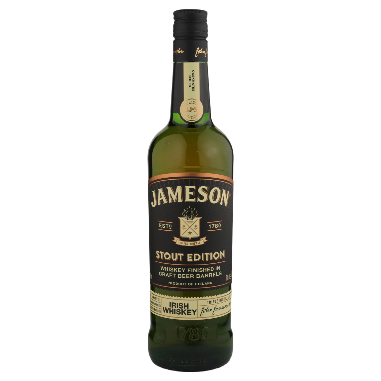 A bottle of NV Jameson Caskmates Stout Edition Irish Whiskey 700ml