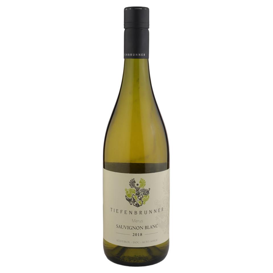 A bottle of 2018 Tiefenbrunner Merus Sauvignon Blanc 750ml White Wine
