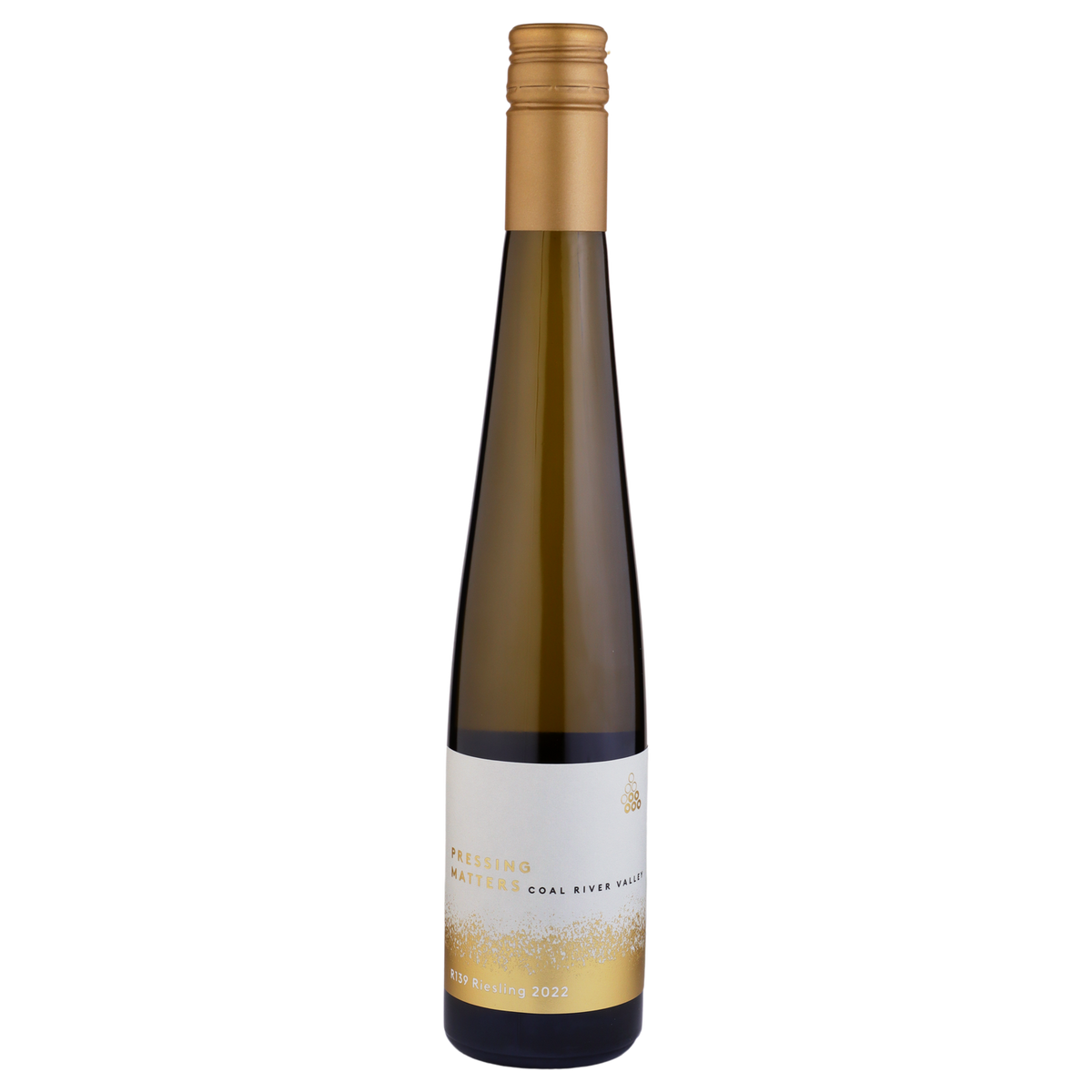 A bottle of Pressing Matters R139 Riesling 2022 375ml 750ml White Wine