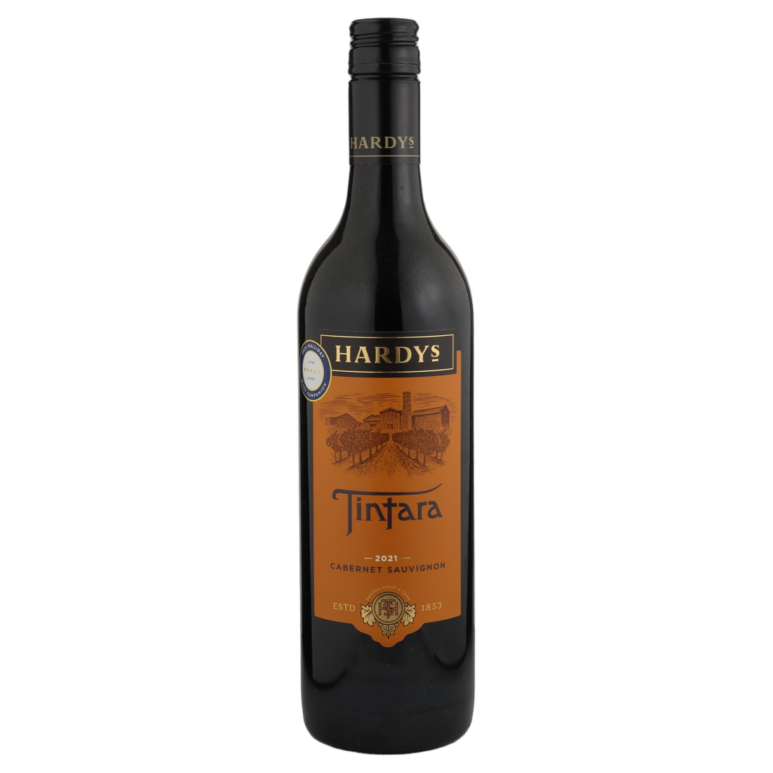 A bottle of 2021 Hardy's Tintara Cabernet Sauvignon 750ml Red Wine