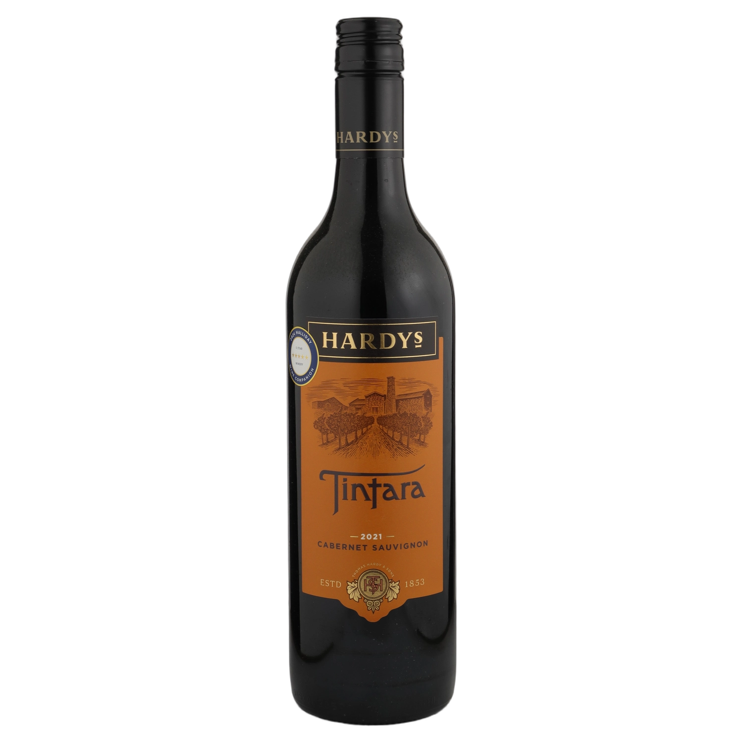 A bottle of 2021 Hardy's Tintara Cabernet Sauvignon 750ml Red Wine