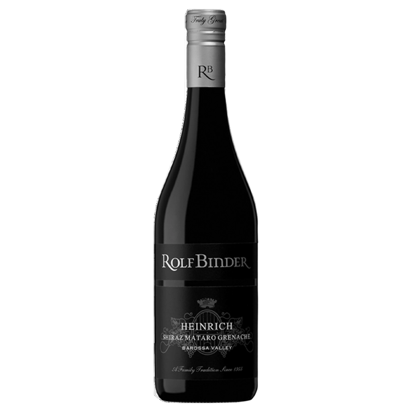 A bottle of Rolf Binder Heinrich Shiraz Mataro Grenache 2020 750ml Red Wine