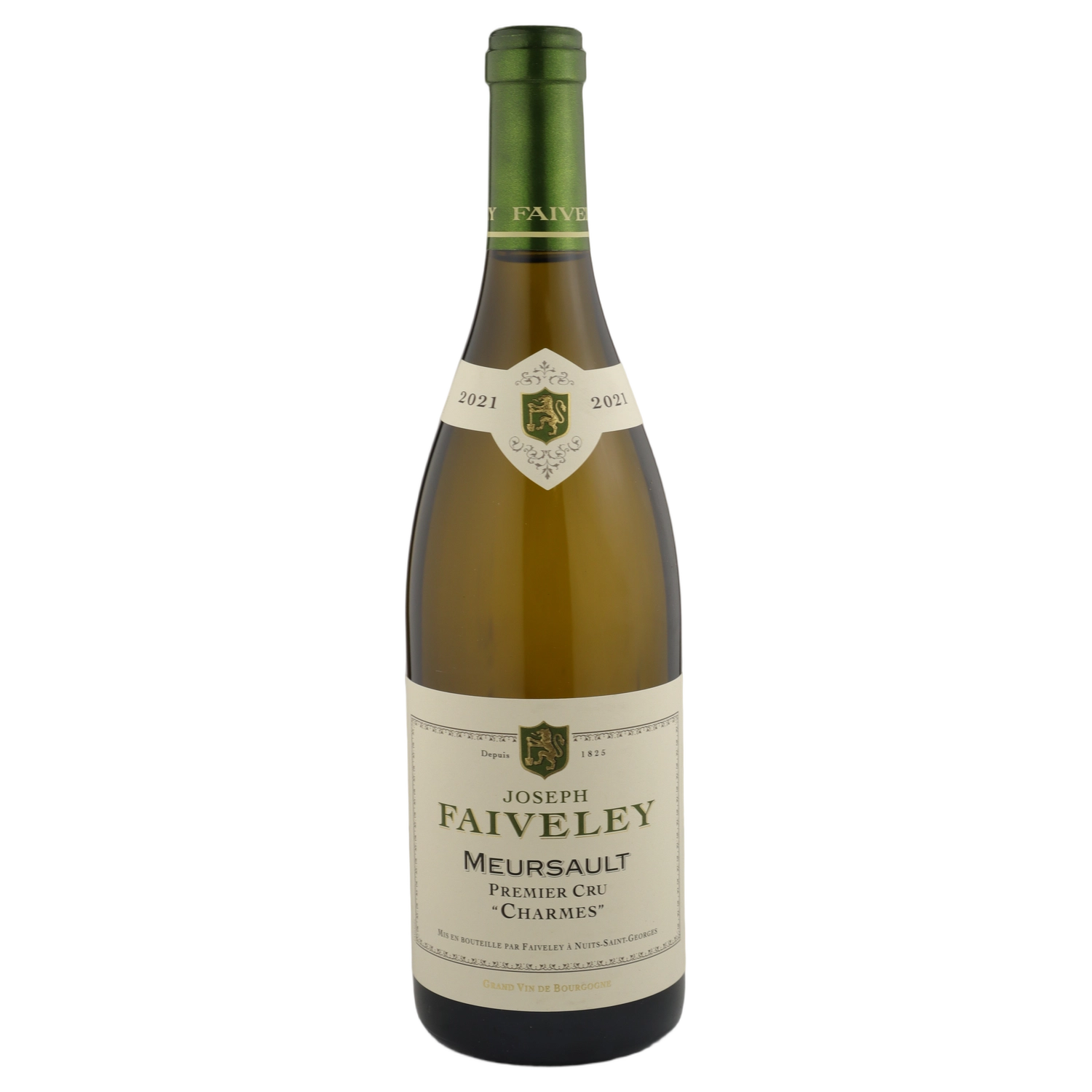 A bottle of 2021 Joseph Faiveley Meursault 1er Cru 'Charmes' 750ml White Wine