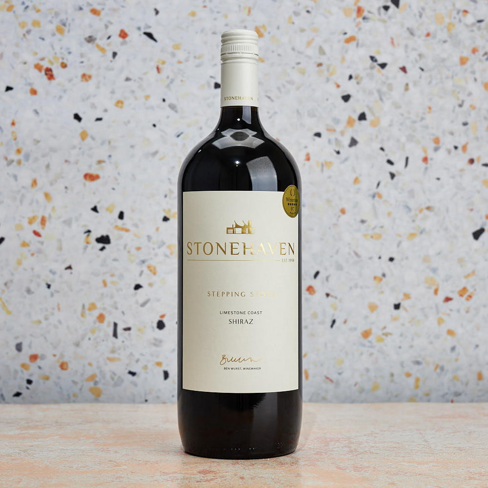 A bottle of Stepping Stone Shiraz Magnum 2020 1500ml Red Wine