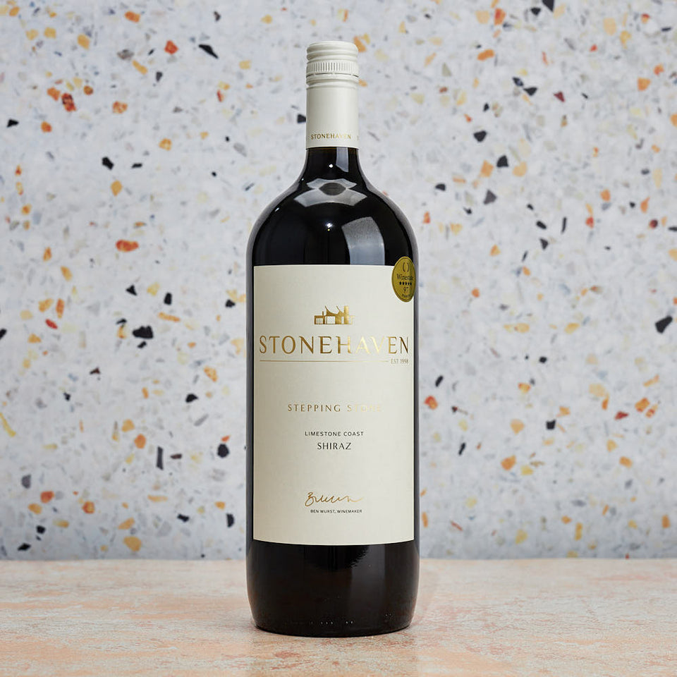 A bottle of Stepping Stone Shiraz Magnum 2020 1500ml Red Wine