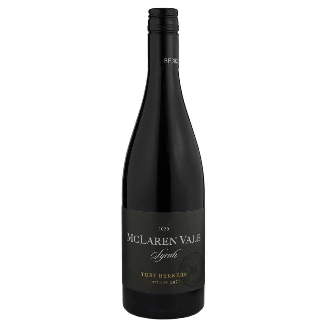 A bottle of 2020 Bekkers McLaren Vale Syrah 750ml Red Wine