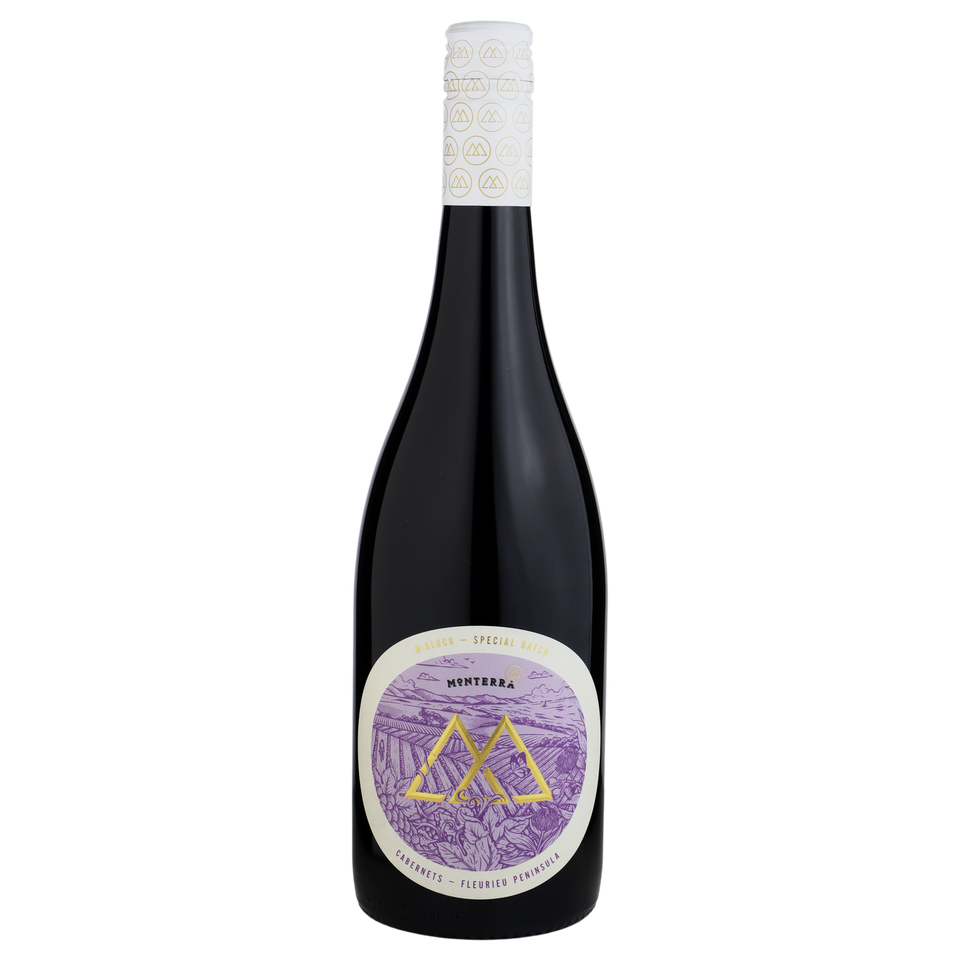 A bottle of Monterra M Block Cabernets 2022 (DO NOT USE) 750ml Red Wine