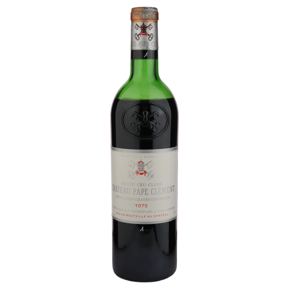 A bottle of 1975 Chateau Pape Clement 750ml Red Wine