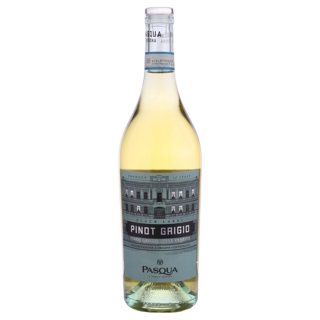 A bottle of Pasqua Black Label Pinot Grigio DOC 2023 750ml White Wine
