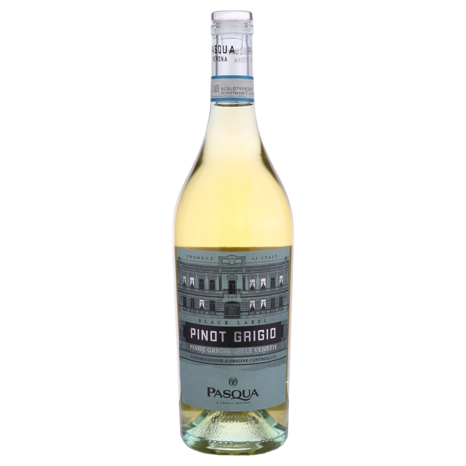 A bottle of Pasqua Black Label Pinot Grigio DOC 2023 750ml White Wine