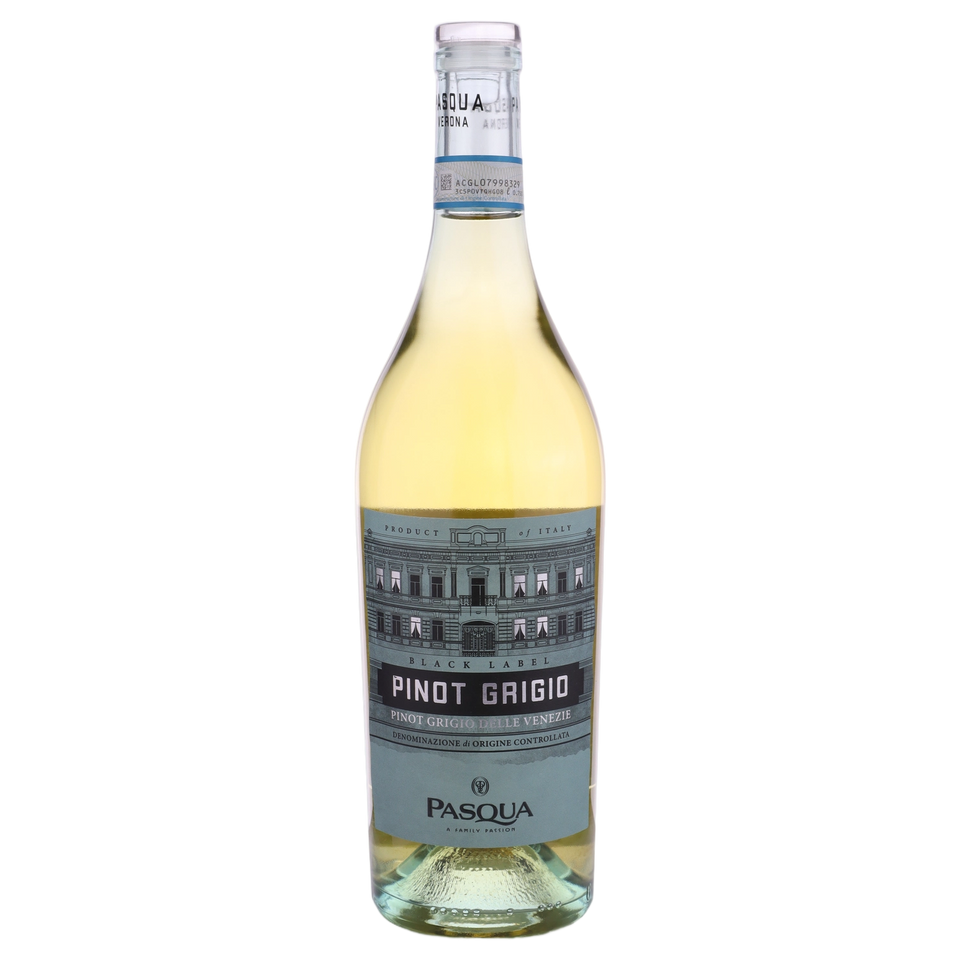 A bottle of Pasqua Black Label Pinot Grigio DOC 2023 750ml White Wine