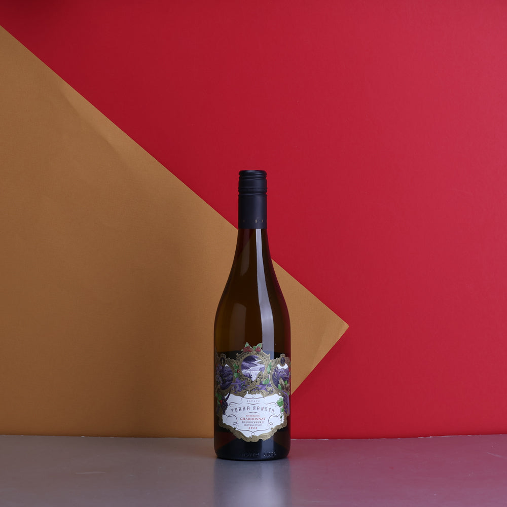 A bottle of 2022 Terra Sancta Riverblock Chardonnay 750ml White Wine