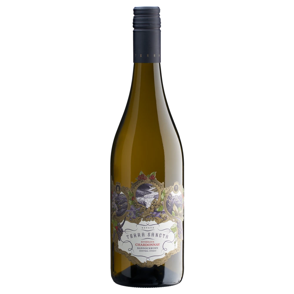 A bottle of 2022 Terra Sancta Riverblock Chardonnay 750ml White Wine