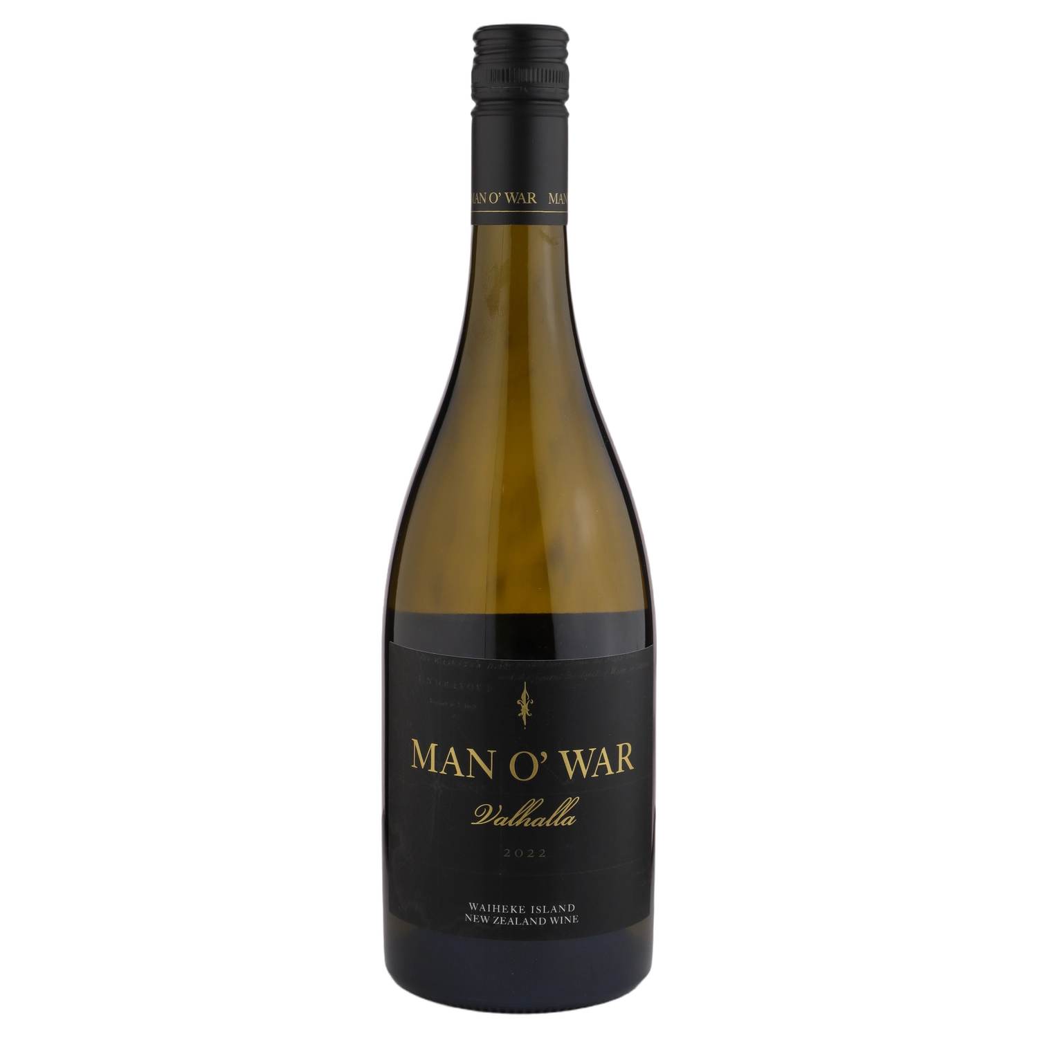 A bottle of Man O'War Valhalla Chardonnay 2022 750ml White Wine