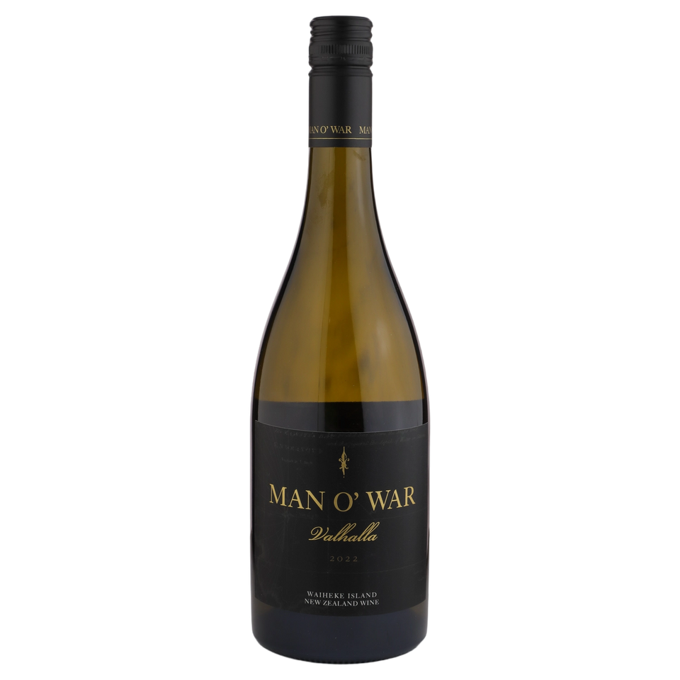 A bottle of Man O'War Valhalla Chardonnay 2022 750ml White Wine