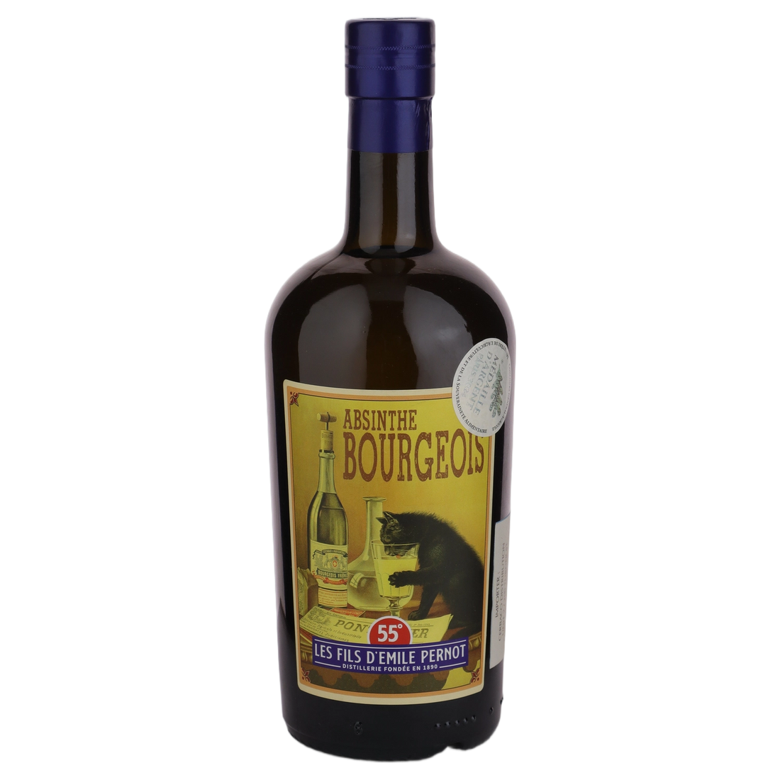 A bottle of Distillerie Pernot Absinthe Bourgeois (Artemisia Absinthium de Pontarlier) 55% 500ml