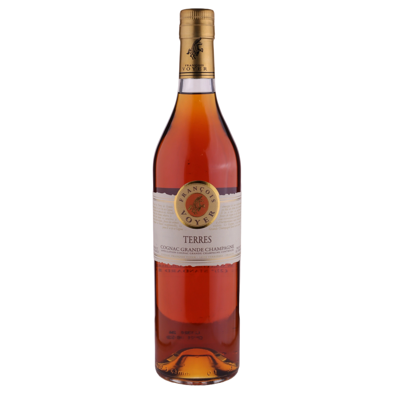 A bottle of Francois Voyer Cognac Terre de Grande Champagne 5yrs 40% 700ml