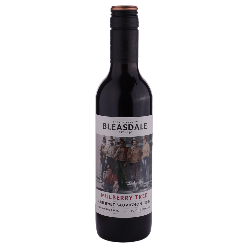 A bottle of 2022 Bleasdale Vineyards Mulberry Tree Cabernet Sauvignon 375ml Red Wine