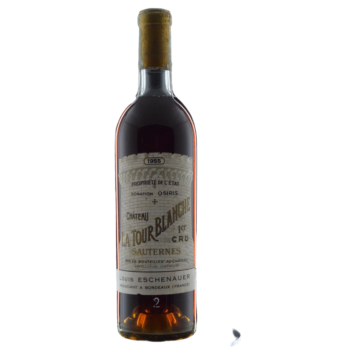 A bottle of 1955 Chateau La Tour Blanche 750ml White Wine