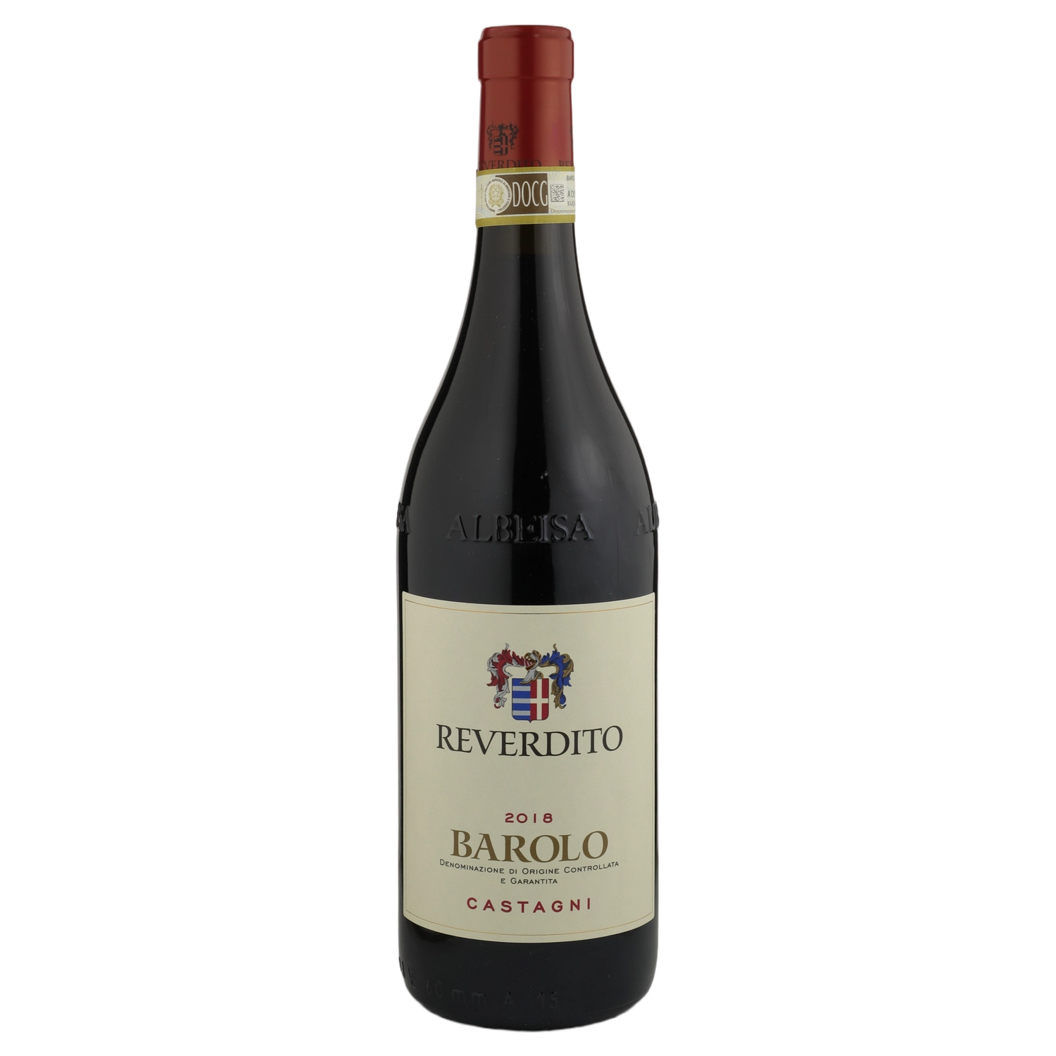 A bottle of Reverdito Michele Barolo Castagni DOCG 2018 750ml Red Wine