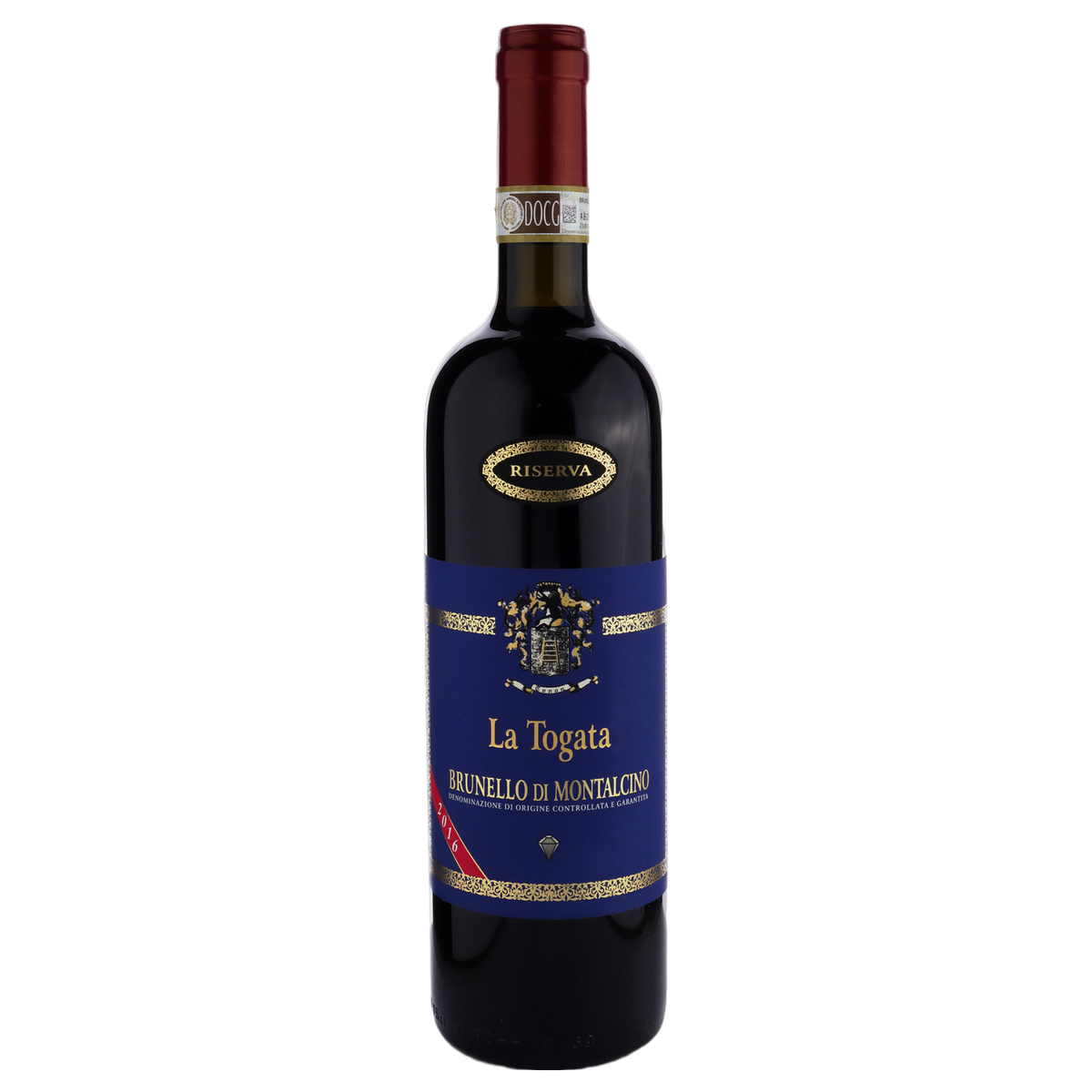 A bottle of La Togata Brunello di Montalcino Riserva DOCG 2016 750ml Red Wine
