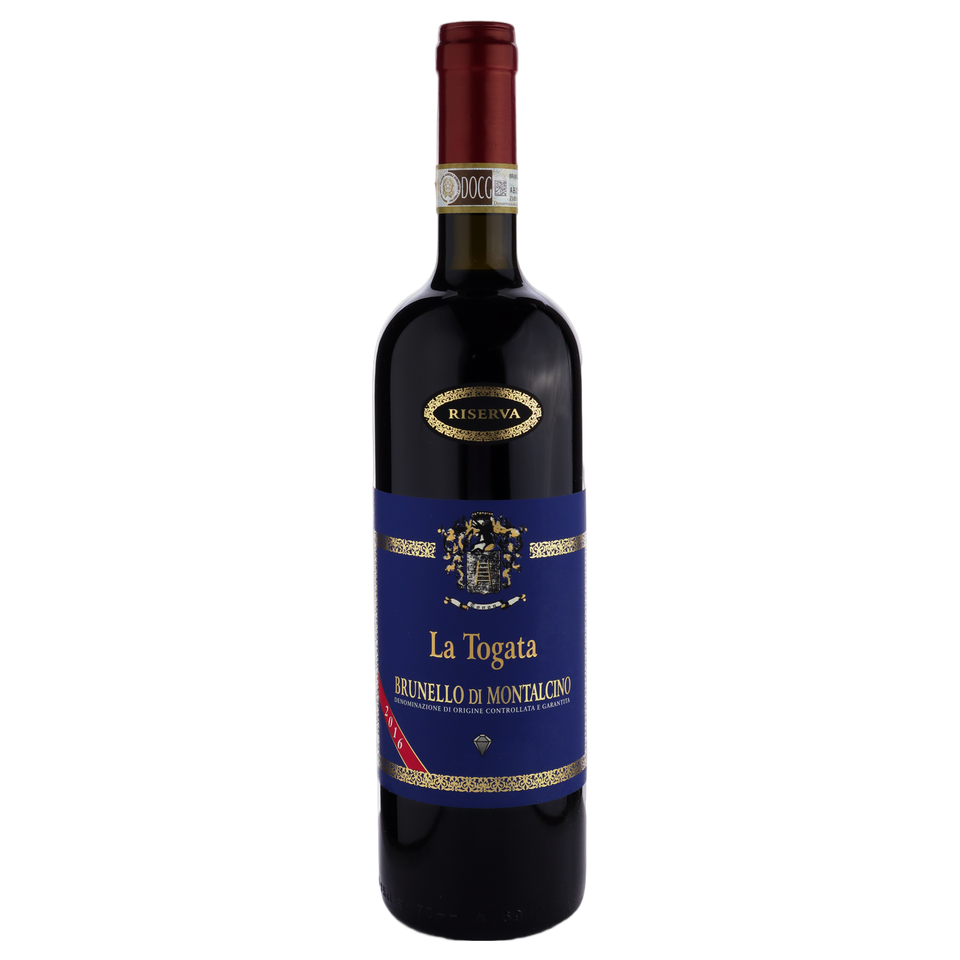 A bottle of La Togata Brunello di Montalcino Riserva DOCG 2016 750ml Red Wine