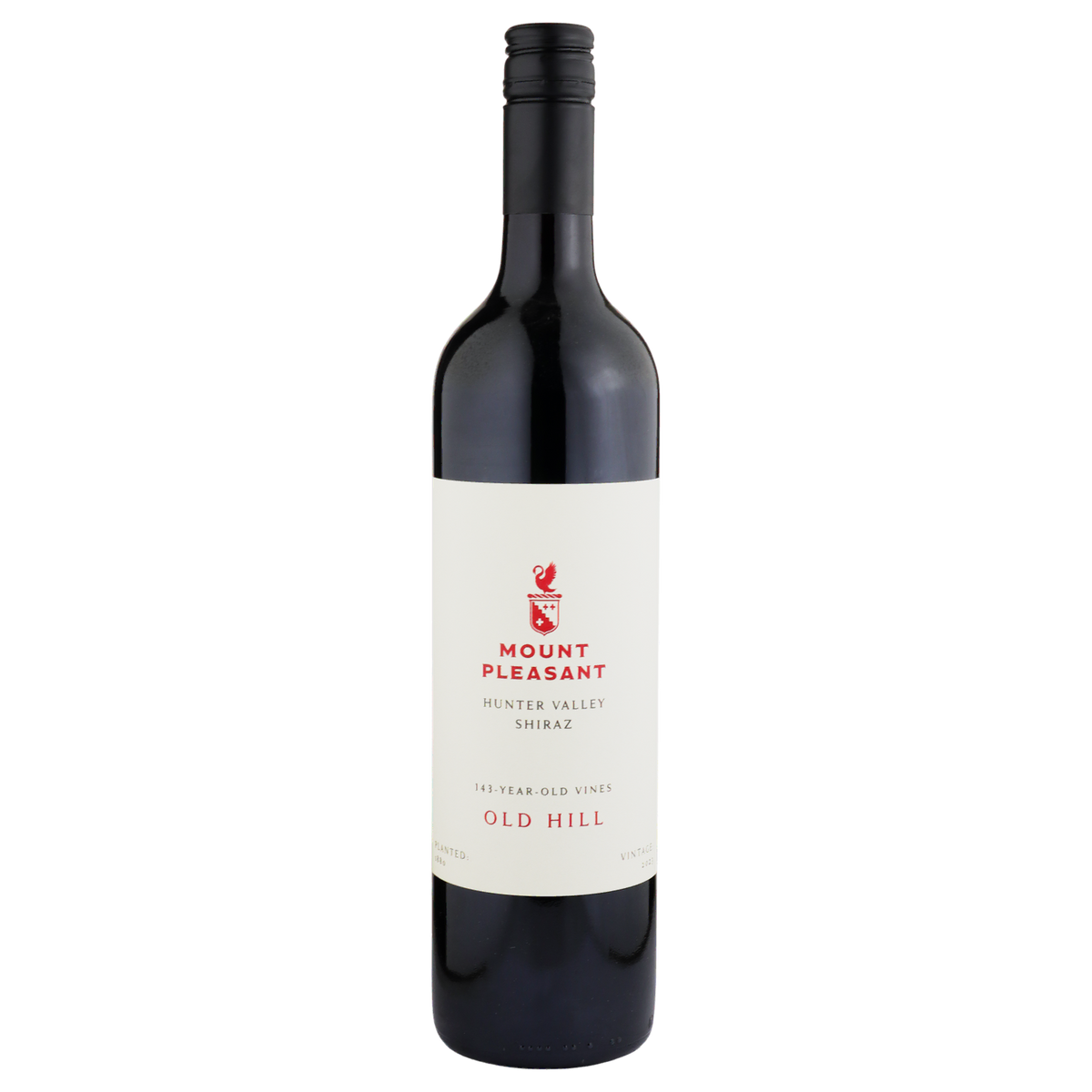 A bottle of 2023 Mount Pleasant 1880 Old Hill Vineyard Shiraz 750ml Red Wine