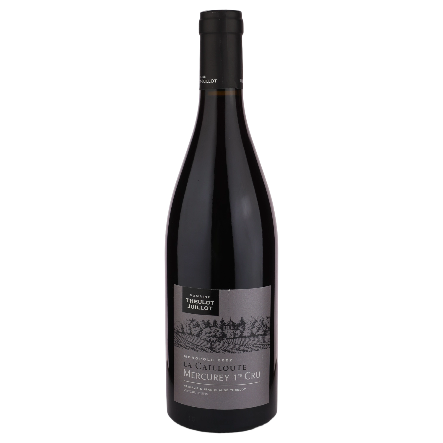 A bottle of 2022 Domaine Theulot Juillot Mercurey 1er Cru La Cailloute 750ml Red Wine